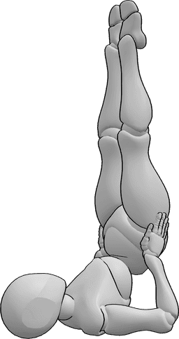 Pose Reference- Raising both legs pose - Female is doing yoga, raising both legs high in the air, leg pose