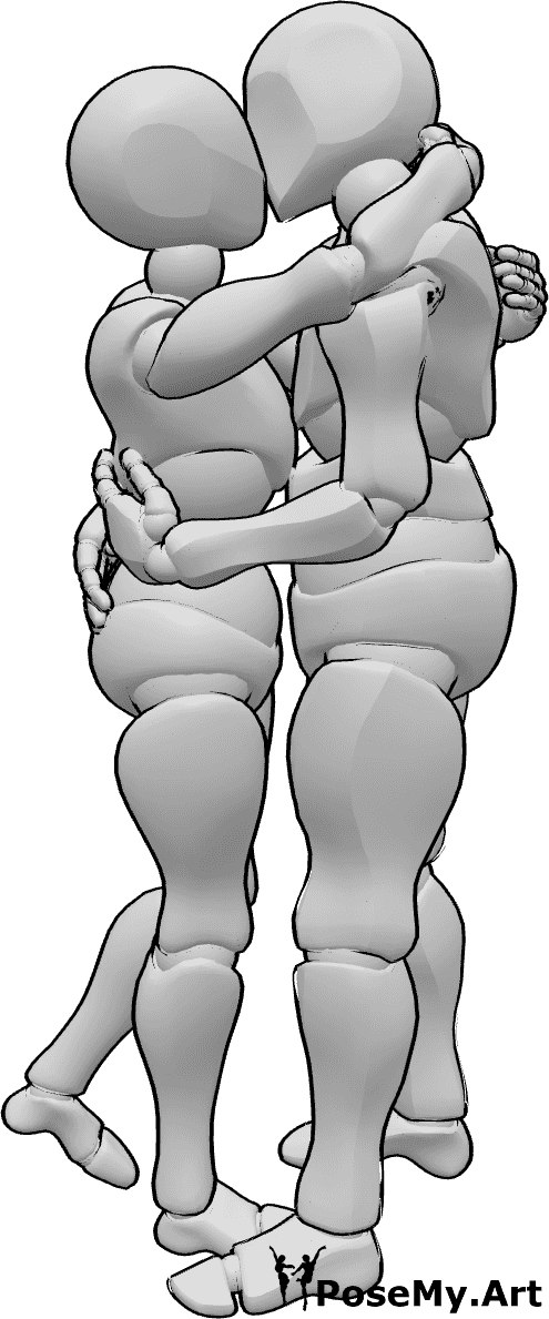 Pose Reference- man and woman kissing - man and woman hugging and kissing 