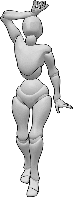 Referencia de poses- Dramática pose femenina - Mujer con la mano en la frente