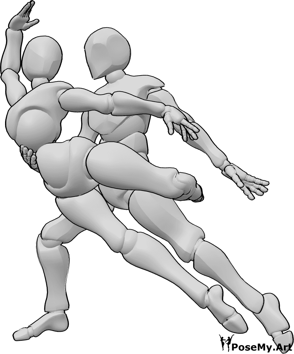 Pose Reference- Dynamic ballet dancing pose - Dynamic ballet pose, female and male dancing ballet pose