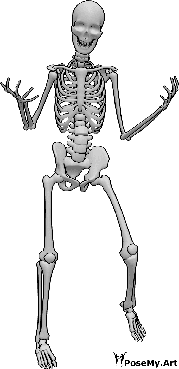 Pose Reference- Angry skeleton tantrum pose - Angry skeleton is having a tantrum pose