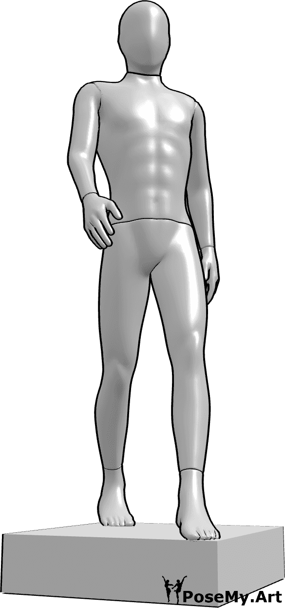 Pose Reference- Walking mannequin pose - Male mannequin relaxed walking pose