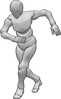 Référence des poses- Pose de danse masculine jambes croisées - Pose de danse masculine avec les jambes croisées