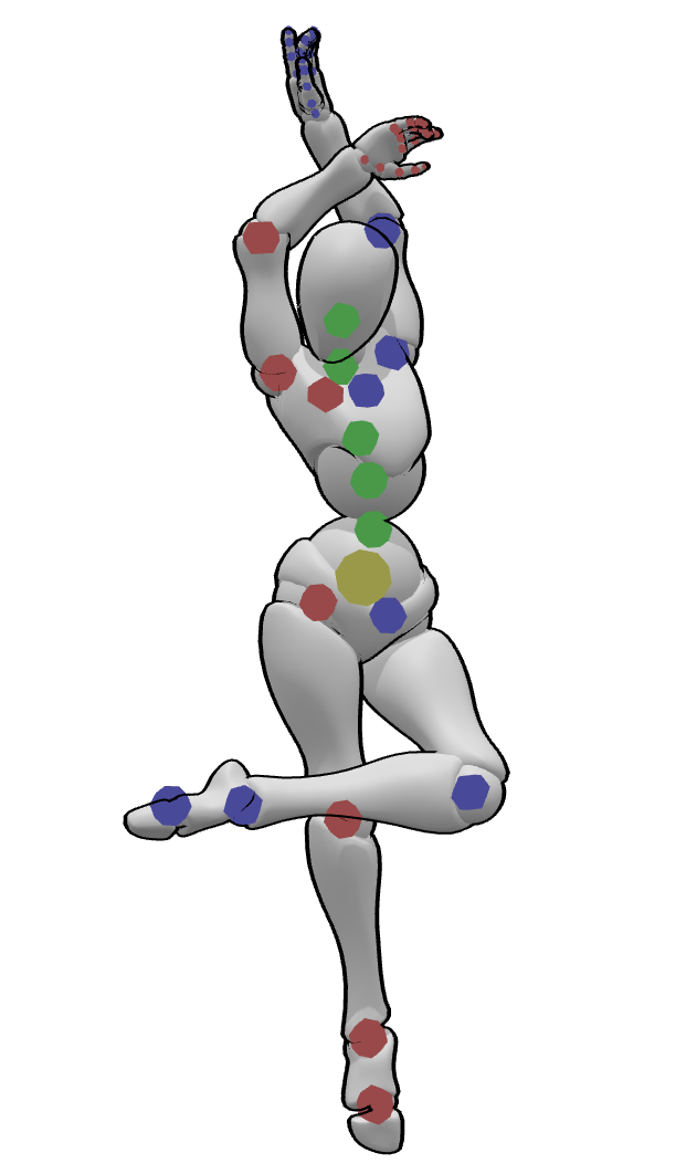 Poseable 3D model