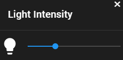 Light intensity slider