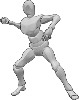 Référence des poses- Baseball préparer la pose de lancer - Un joueur de baseball se tient debout et se prépare à lancer la balle avec sa main droite.