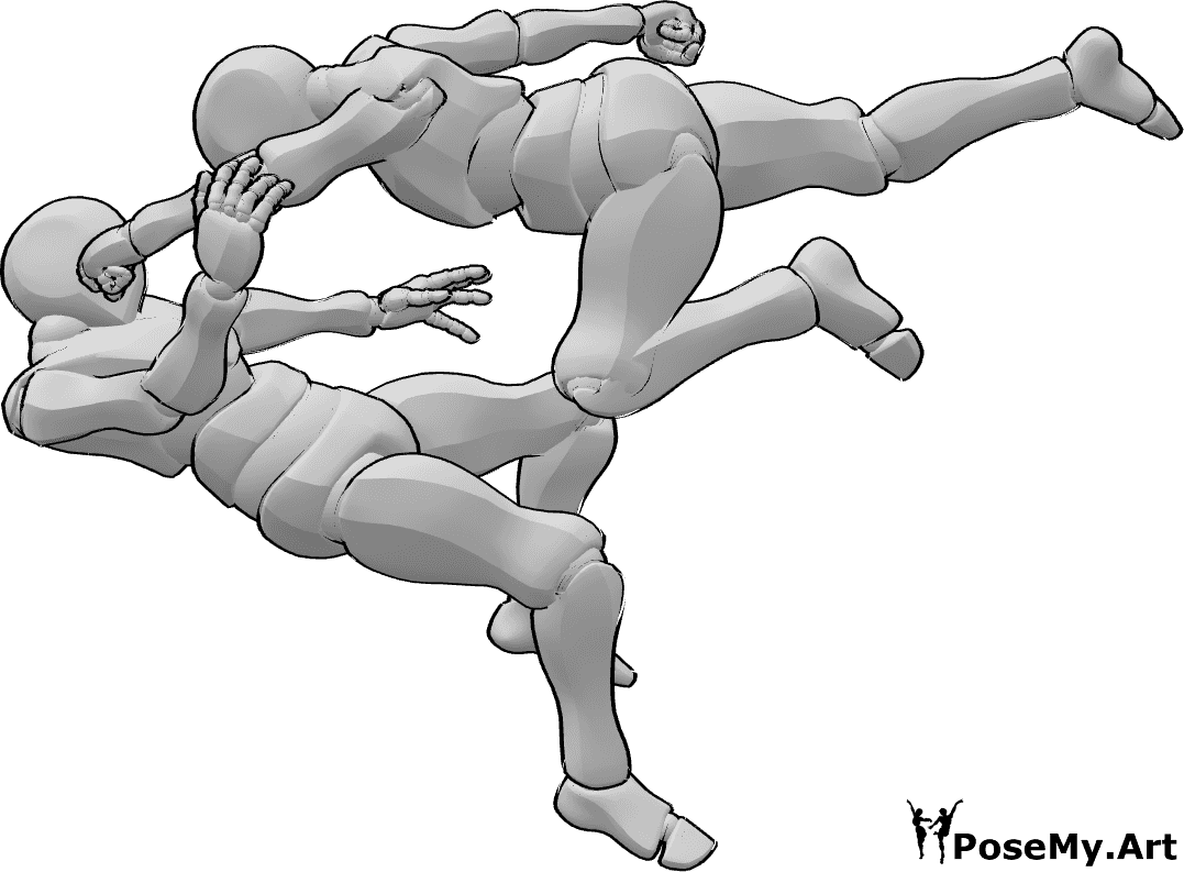 Pose Reference - superhero punches the bad guy - superhero punches the bad guy
