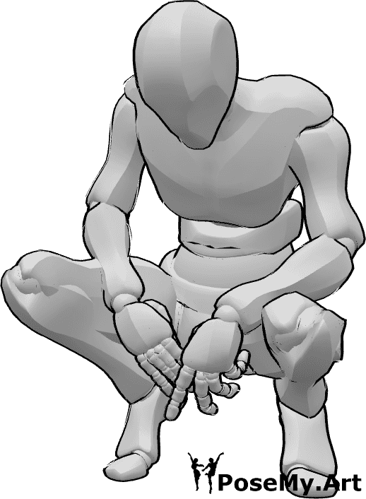 Faceless man character sitting on chair in sad and thinking pose. 24242709  Vector Art at Vecteezy