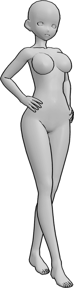 Posen-Referenz- Anime weibliche posen