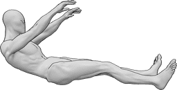 Riferimento alle pose- Posa di resurrezione degli zombie - Lo zombie si alza da terra, tenendo le due mani in avanti e alzandosi, in posa di resurrezione.