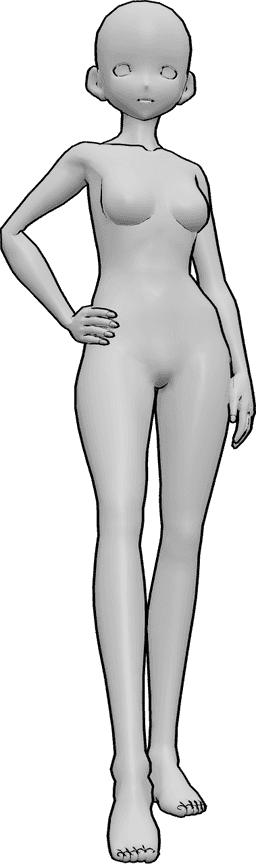 Referencia de poses- Poses de cuerpo anime mujer
