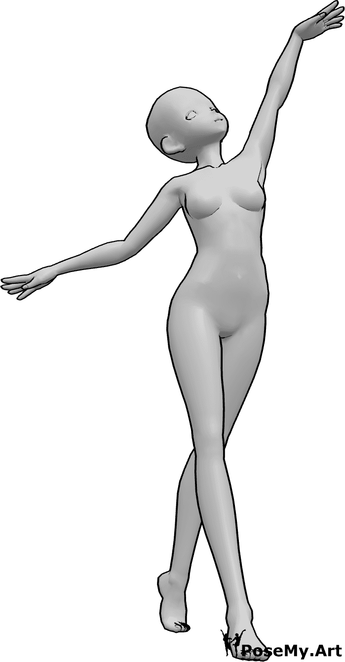 Référence des poses- Femme d'animation dansant - Femme animée dansant le ballet, femme animée posant le corps