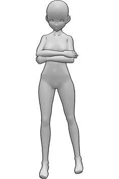 character design of a cute anime girl in a pose | Stable Diffusion