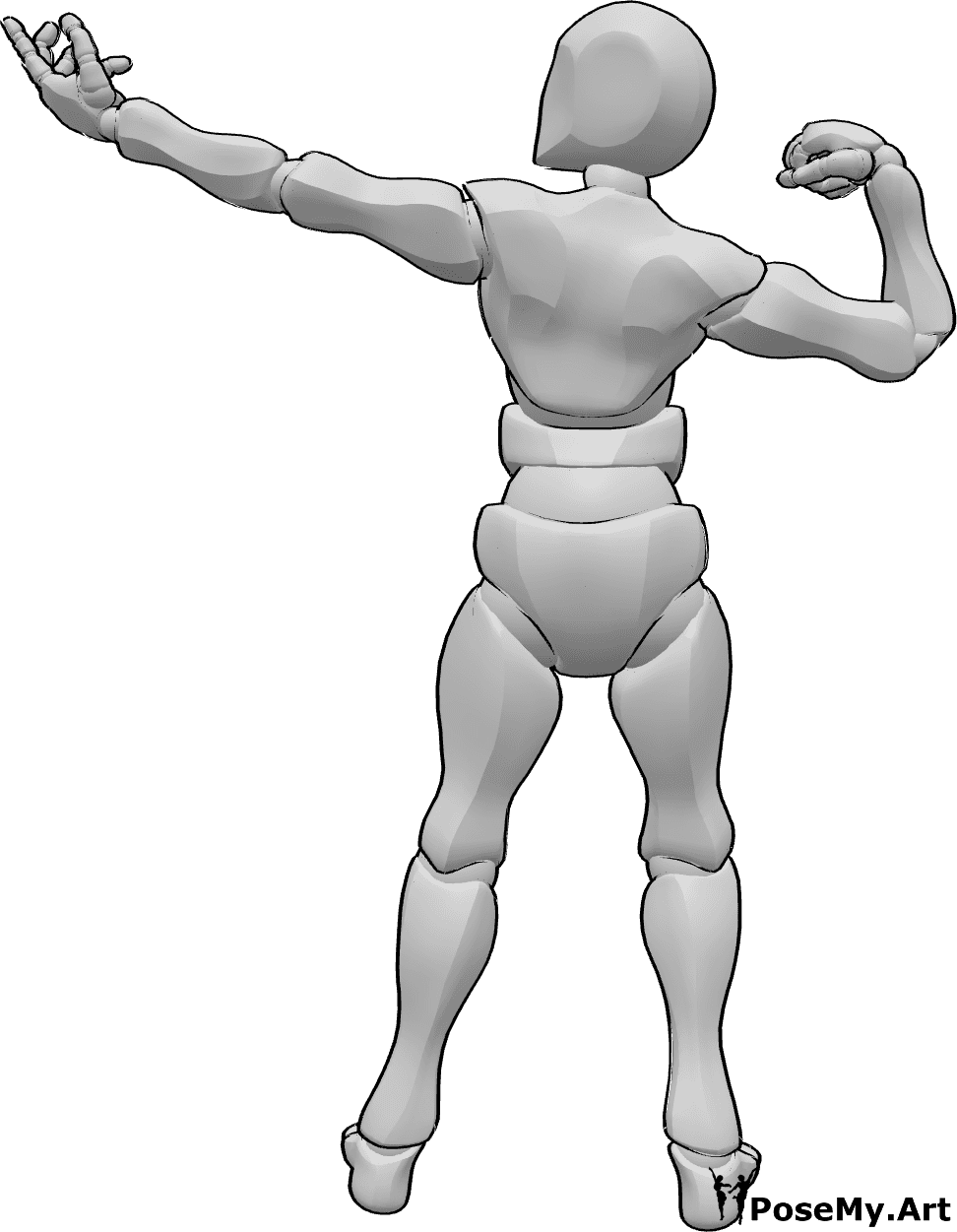 Referência de poses- Pose de músculos masculinos - Homem a mostrar a sua pose de músculos