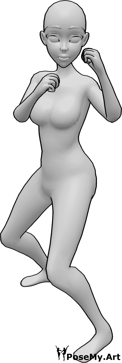 Anime Body Poses - Anime female fight pose | PoseMy.Art