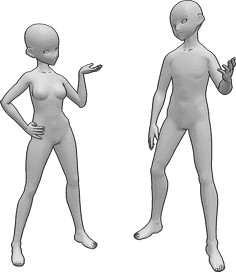 Anime Body Poses - Anime happy jumping pose