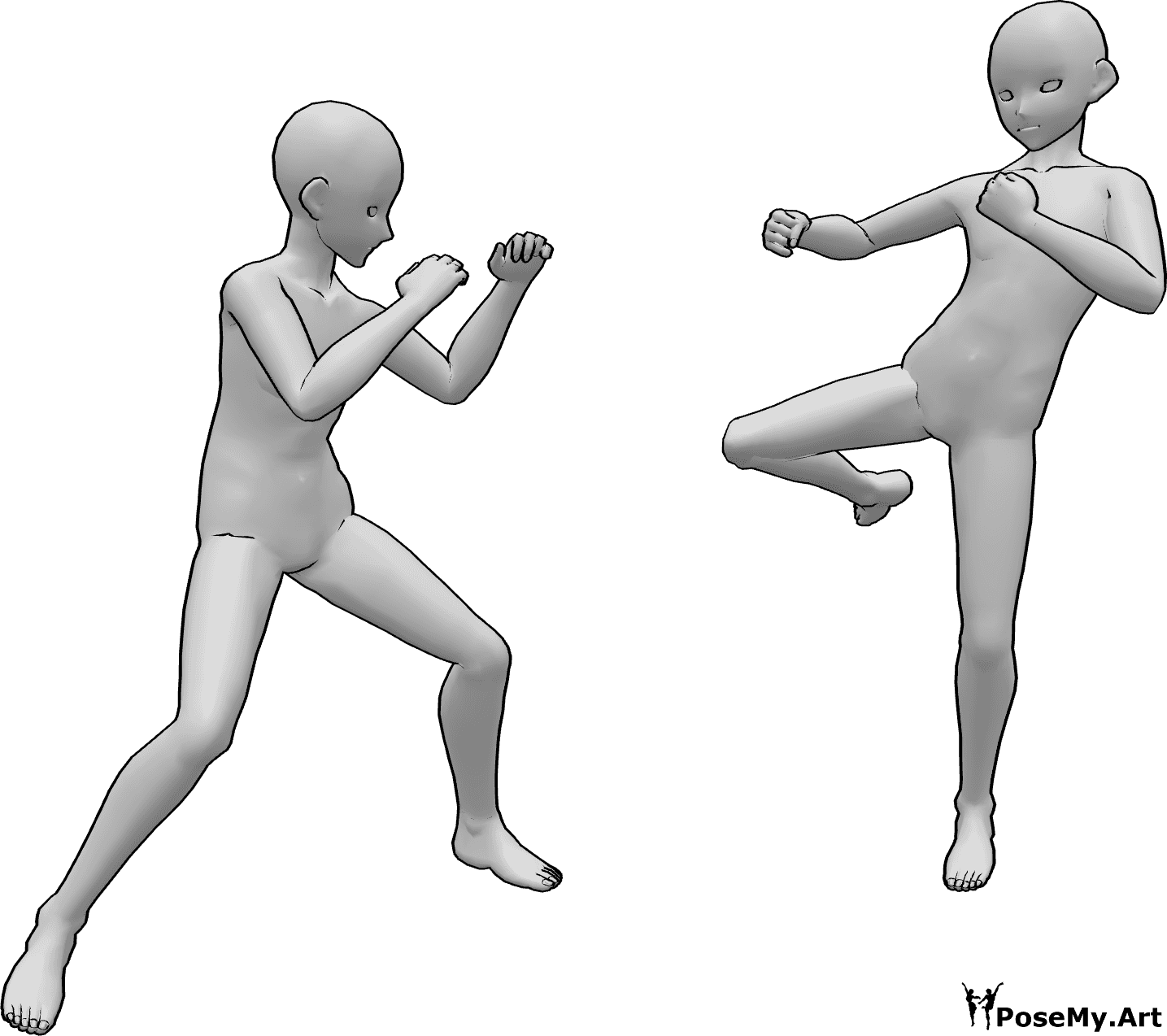 Fighting Pose - Drawing Skill
