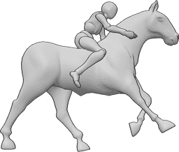 Referencia de poses- Posturas para montar a caballo