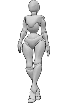 Pose Reference- Graceful walking pose - Female is walking gracefully, female walking gracefully pose