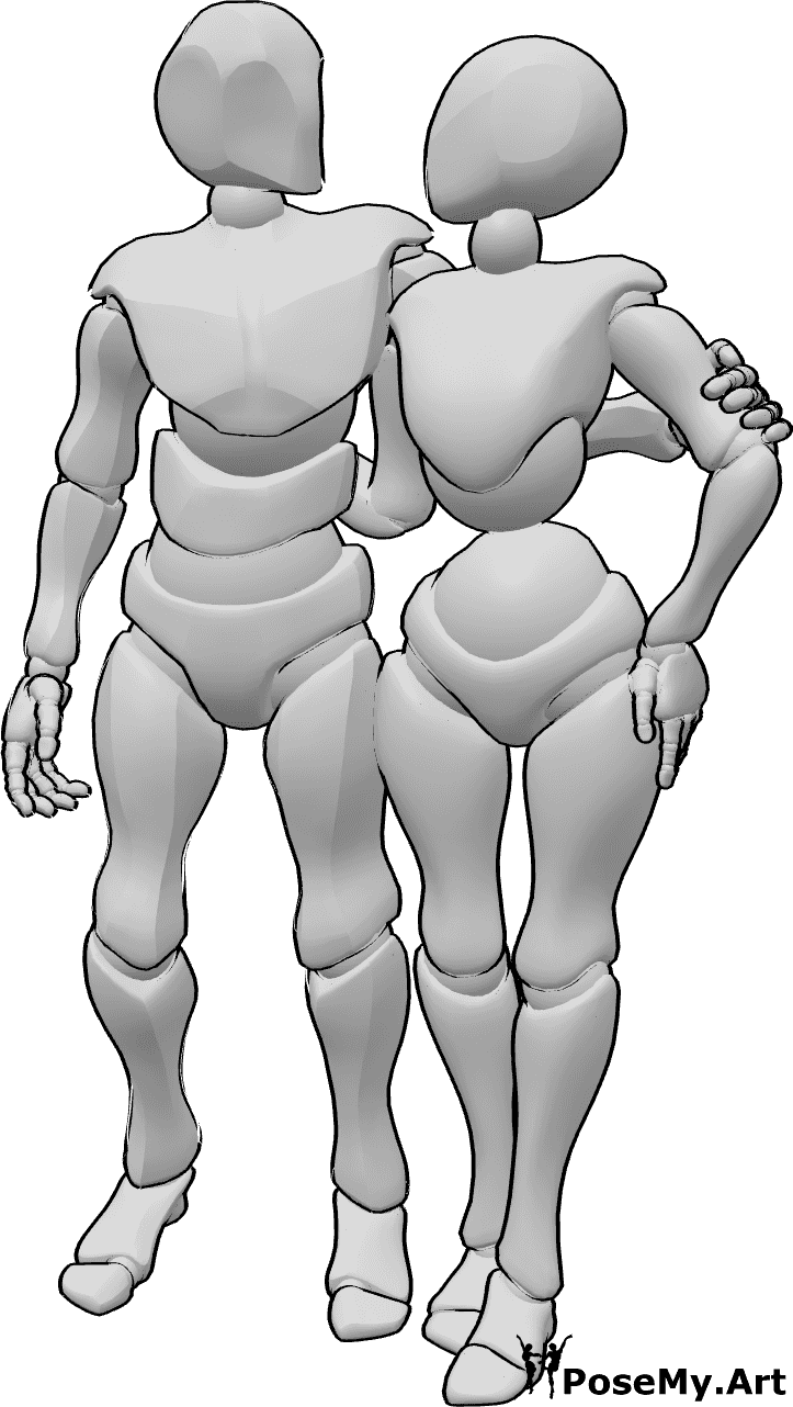 Couple Drawing Poses - Romantic couple standing pose