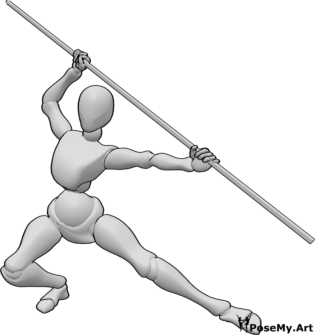 Silhouette of a javelin throw athlete Royalty Free Vector