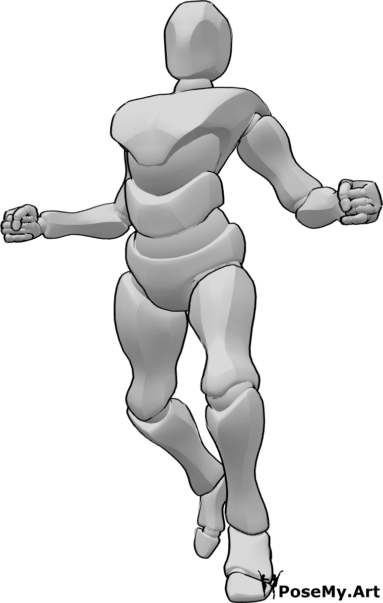 Hero Poses - Male hero flying pose | PoseMy.Art