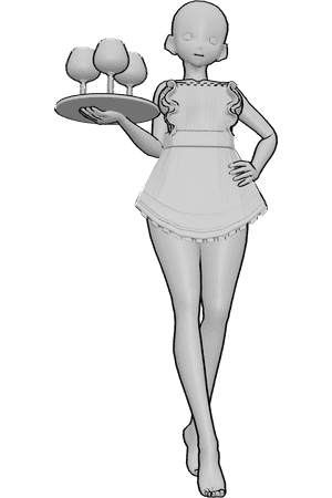 Pose Reference- Anime maid poses