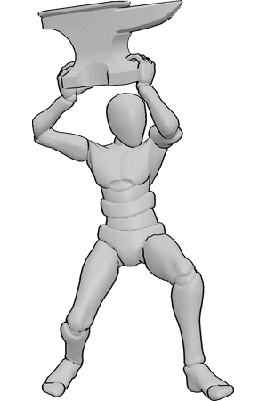 Pose Reference- Throwing anvil pose - Angry male is standing and throwing an anvil, male throwing pose reference