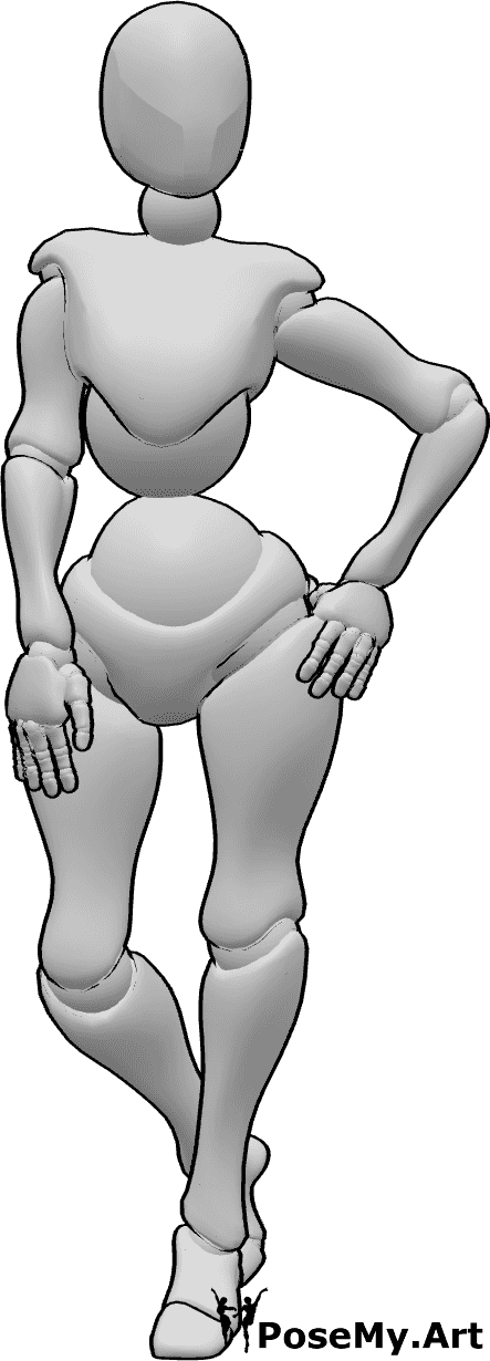 Rax & Dollies - Female Full Body Mannequin Hand on Hip Pose on Glass Base -  Matt White Pose Lyd #4
