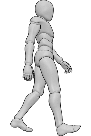 Pose Reference- Male walking sideways pose - Male is walking casually, male sideways pose reference