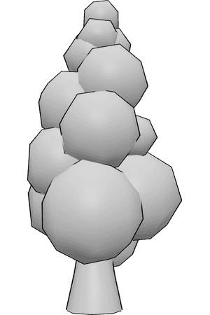 Pose Reference- Tall tree reference - 3D Tall tree drawing reference