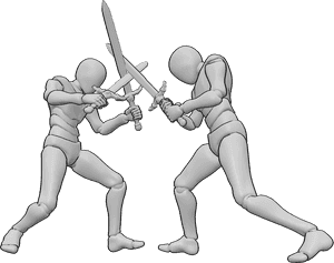 Pose Reference- Sword fighting poses