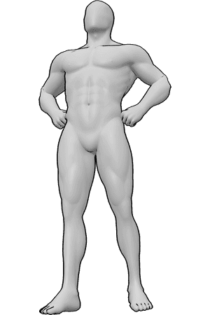 Pose Reference- Muscular body drawing references