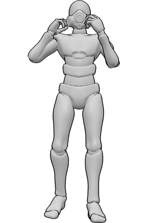 Référence des poses- Références de dessins de masques à gaz