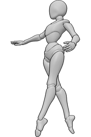 Référence des poses- Références de la pose de la ballerine