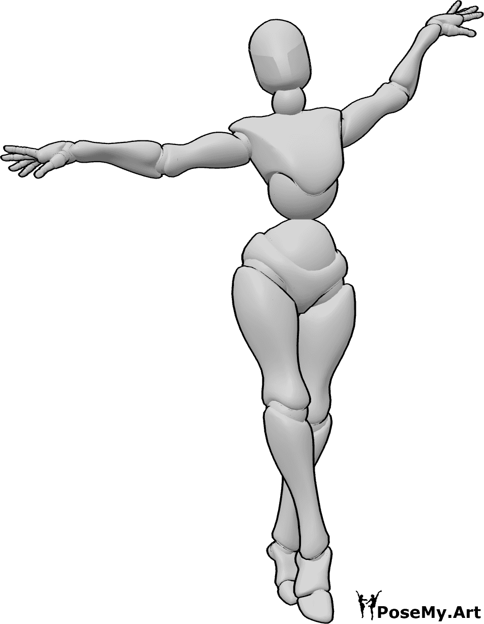 Pose Reference- Female ballerina dancing pose - Female ballerina dancing aesthetic pose
