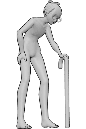 Pose Reference- Anime old samurai hair reference - Anime male hair, top-knot samurai hair, old male with shaved top, back tied in a knot