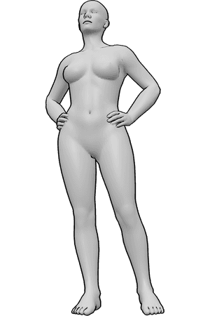 Pose Reference- Female 3d model reference