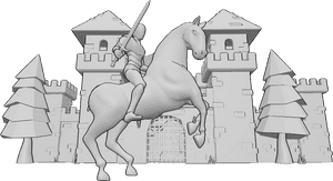 Pose Reference- Castle drawing reference