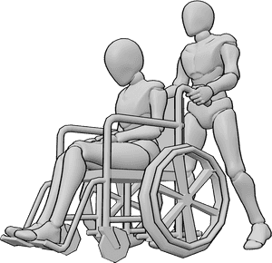 Pose Reference- Wheelchair drawing reference