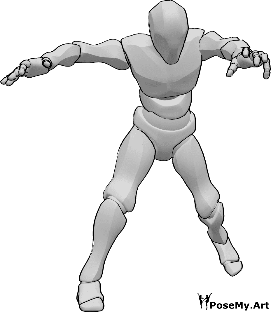 Man In Walking Pose 3D Illustration download in PNG, OBJ or Blend format