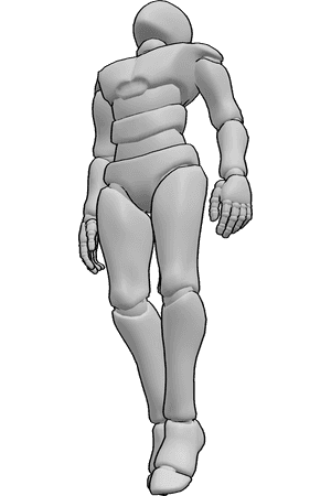 Pose Reference- Male upward levitating pose - Male is levitating straight upward, feet close together, spine elongated, posture calm and centered