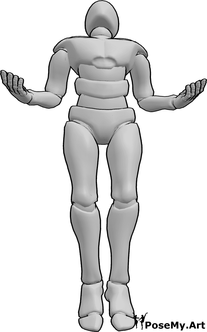 Pose Reference- Energy summoning pose - Male is summoning energy overhead, head tilted upward