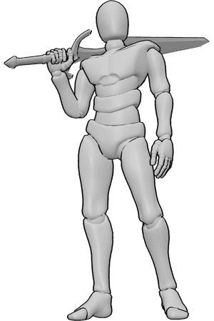 Pose Reference- Big sword pose