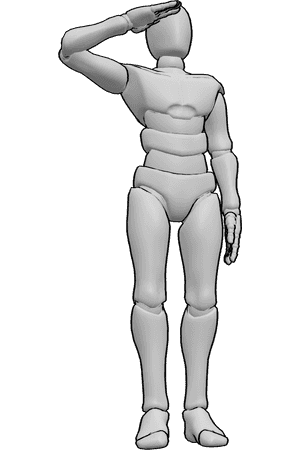 Pose Reference- Salute pose reference