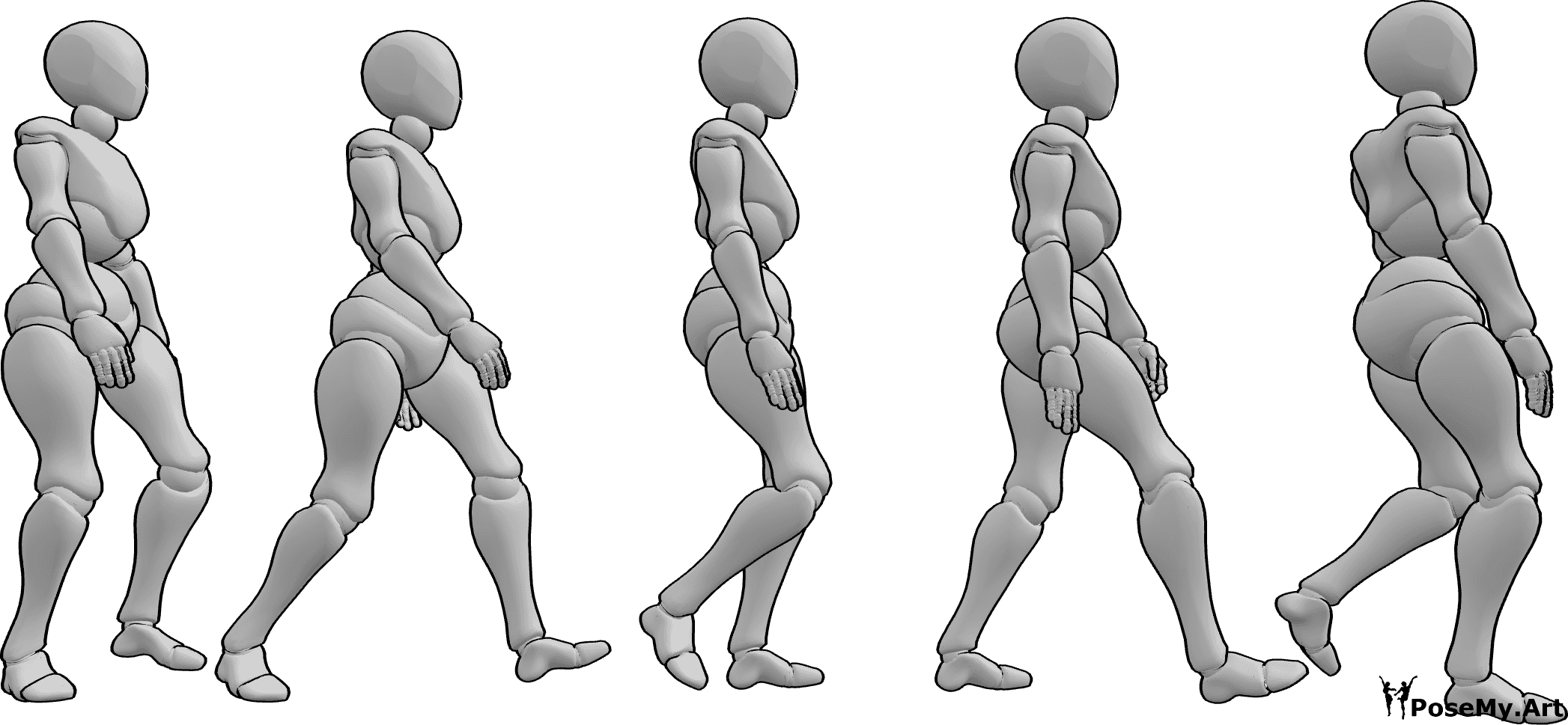 Pose Reference - Female walking pose - Female is walking forward - burst mode