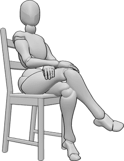 Pose Reference - Crossed Legs Poses - 