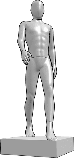 Pose Reference - Walking mannequin pose - Male mannequin relaxed walking pose