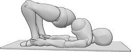 Pose Reference - Holding ankles yoga pose - Female is lying on the yoga mat and holding her ankles