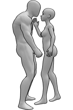 Couple Drawing Poses - Romantic couple standing pose